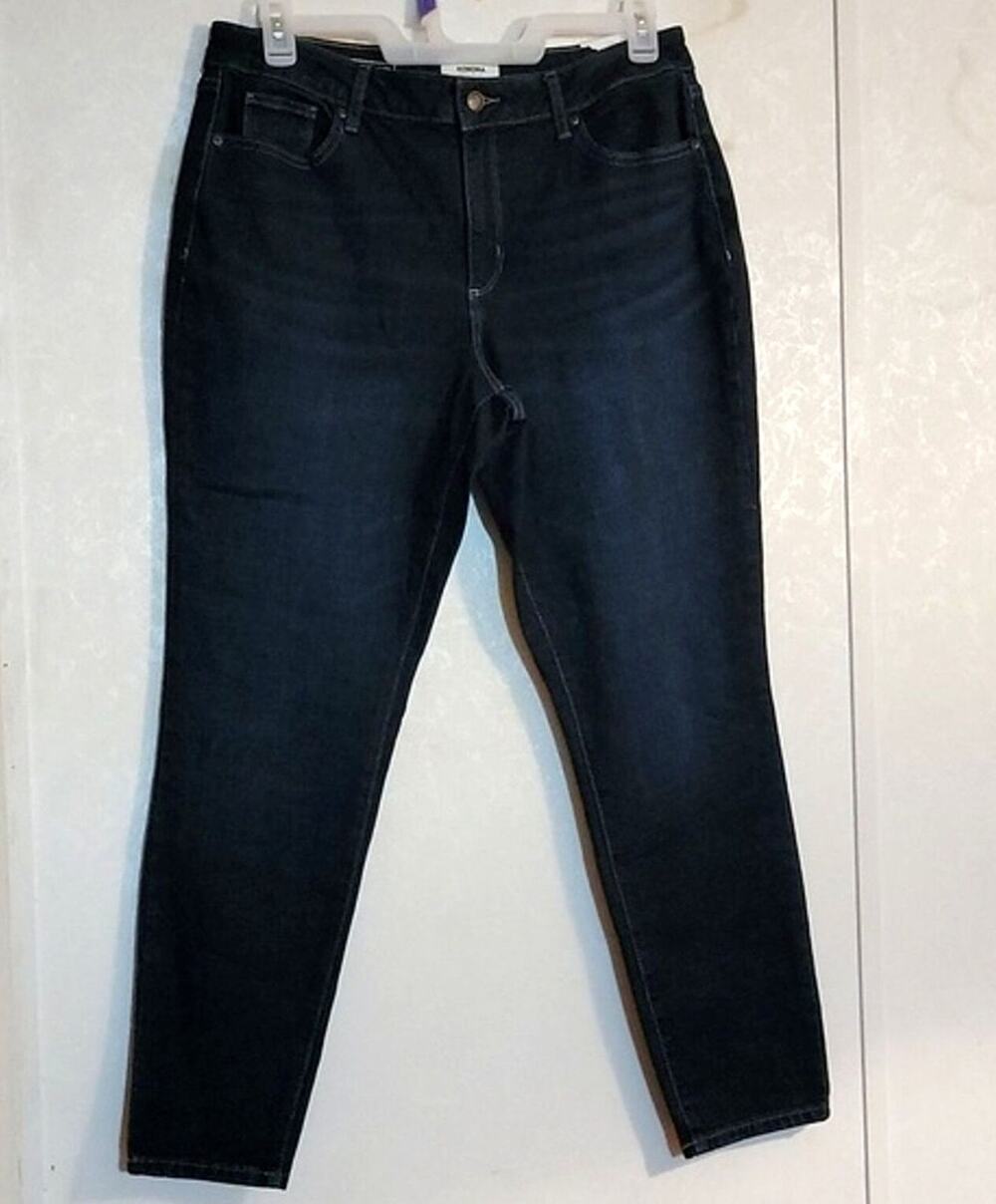 Sonoma Womens Curvy Skinny Jeans sz 8R NWT Dark Blue